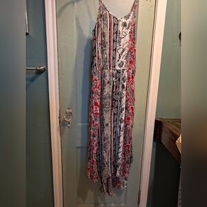 Knox Rose Red and Black Floral Maxi Dress